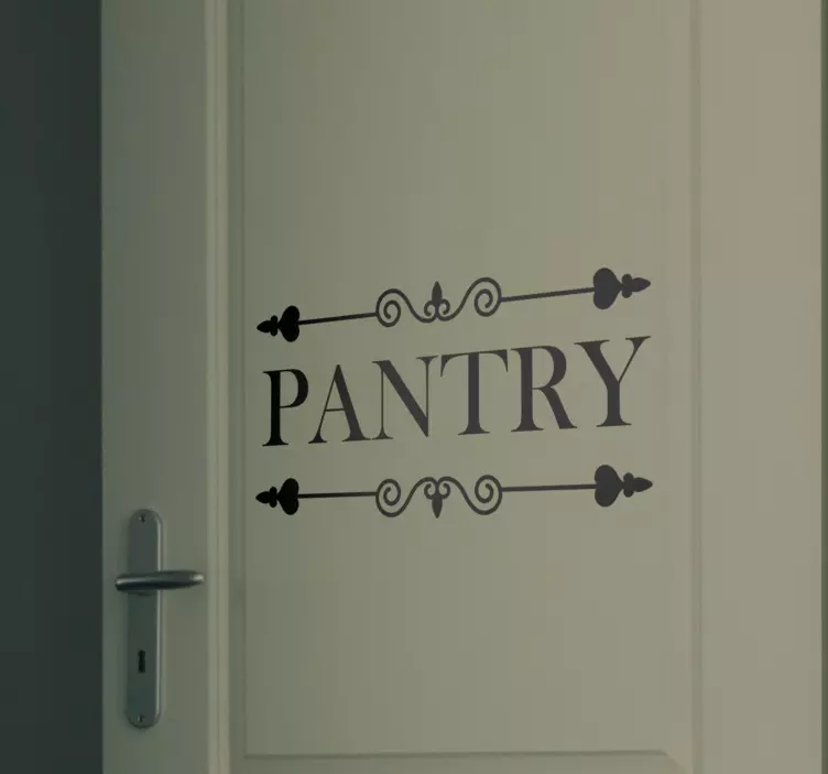 Pantry text sign door sticker - TenStickers