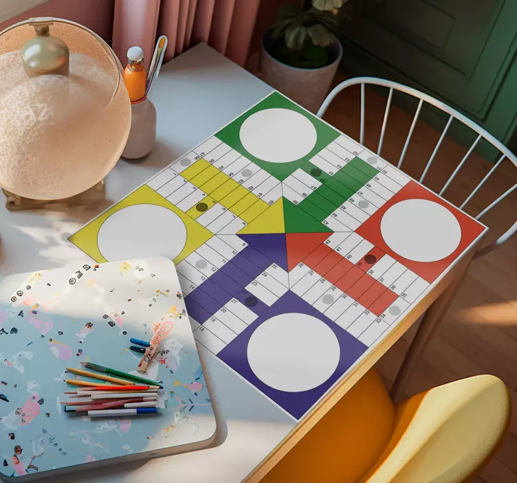 parcheesi game furniture decal   - TenStickers