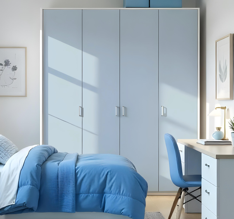 pastel blue furniture sticker - TenStickers