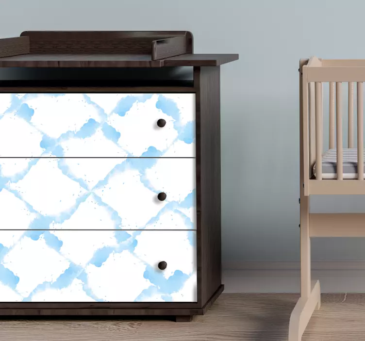 Pastel blue watercolor texture furniture decal - TenStickers
