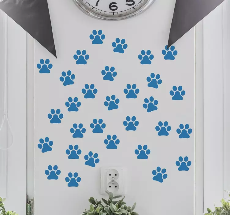 Paw Prints living room wall Sticker - TenStickers