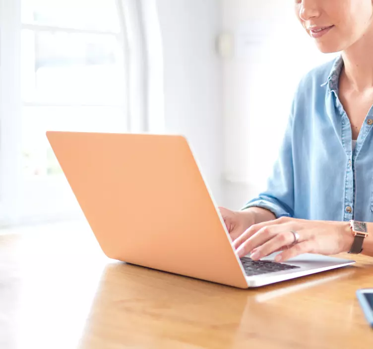 Peach fuzz Laptop skin decal - TenStickers