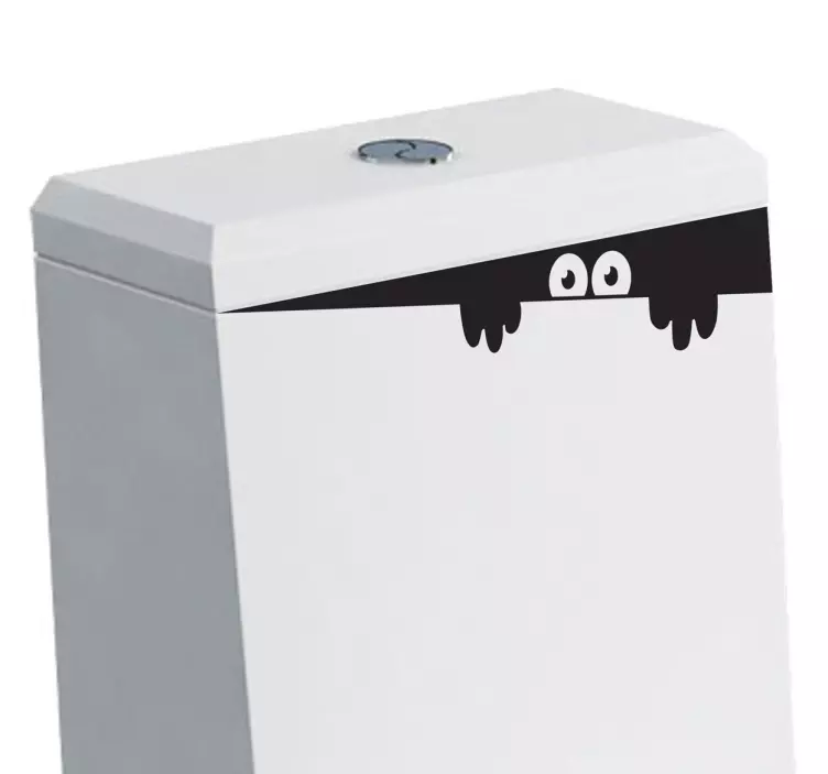Peeking Monster Toilet Sticker - TenStickers