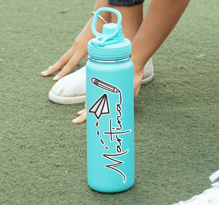 Personalised bottle name sticker - TenStickers