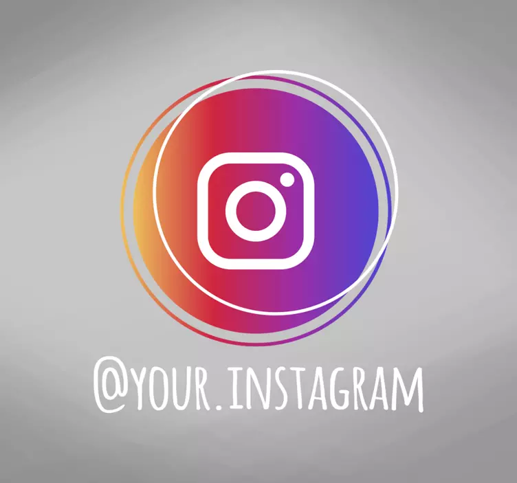 Personalised Instagram icon window sticker - TenStickers