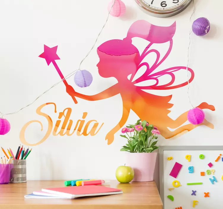 Personalized fairy fantasy wall sticker - TenStickers