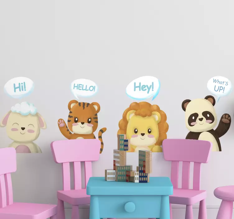 Pet sticker adorable animal greetings - TenStickers