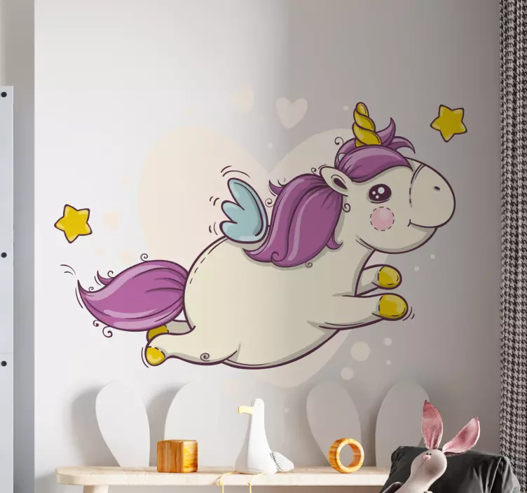 Pet sticker flying unicorn design - TenStickers