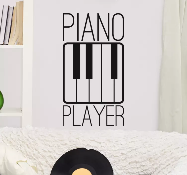 Piano Player Wall Sticker - TenStickers
