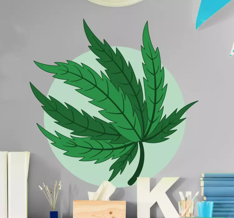 Plant sticker leafy green design - TenStickers