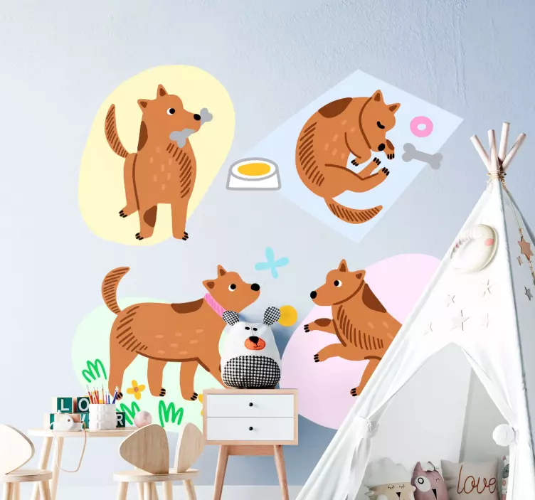 Playful Canine Activities sticker - TenStickers