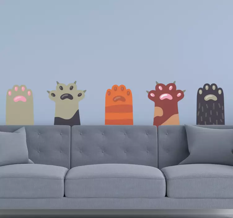 Playful Paw Prints sticker - TenStickers