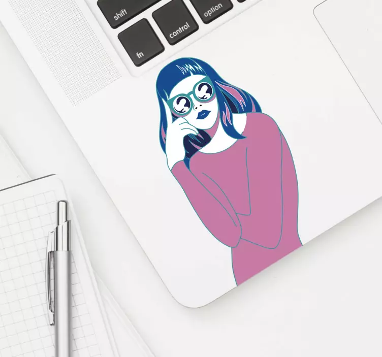 Posh Girl Drawing Wall Sticker - TenStickers