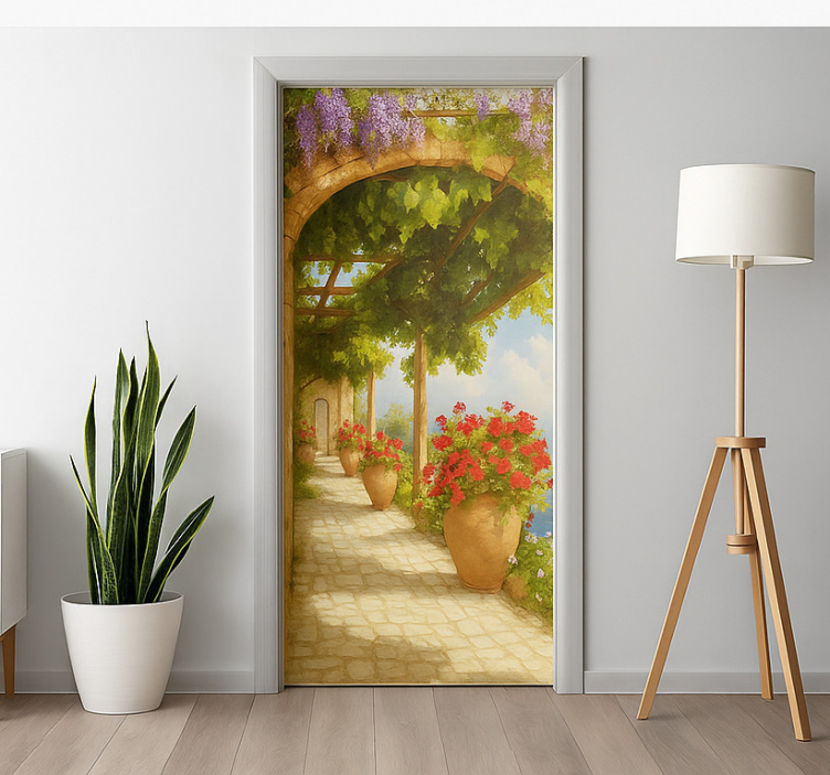 Provence views design door sticker - TenStickers