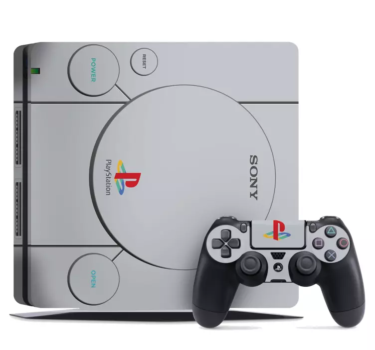 PS1 Retro PS4 Console Sticker - TenStickers