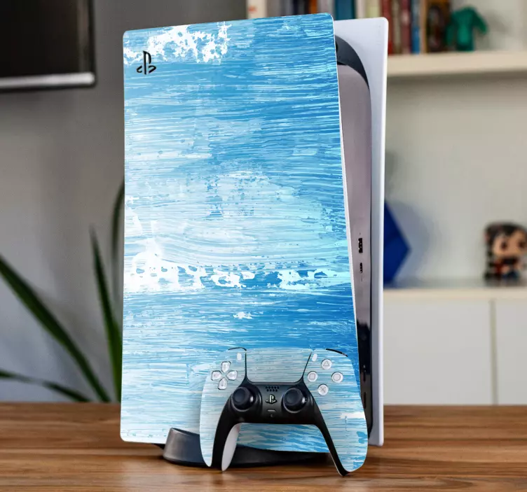 Ps5 skin aqua texture cover - TenStickers