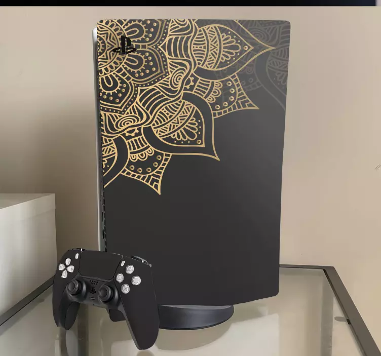 Ps5 skin golden mandala patterns - TenStickers