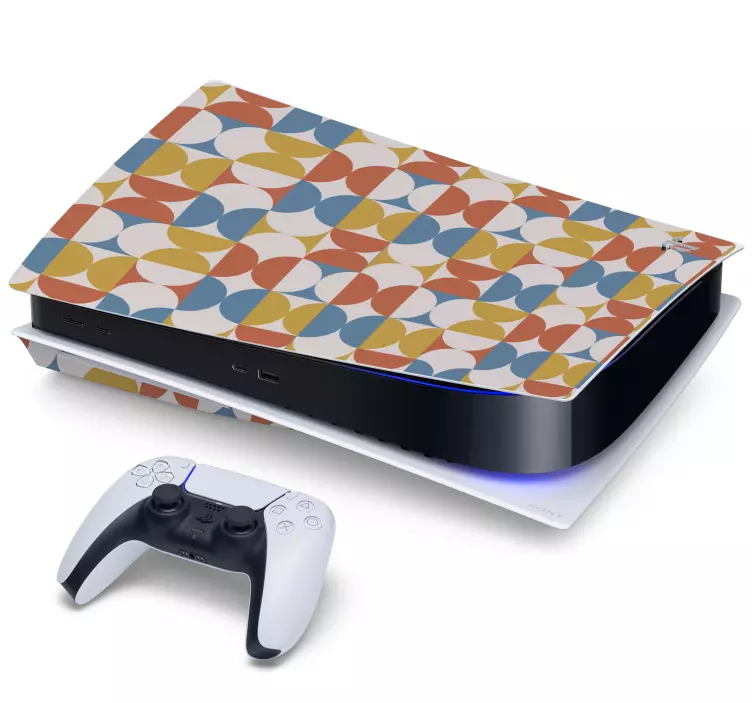 Ps5 skin in geometric color pattern - TenStickers