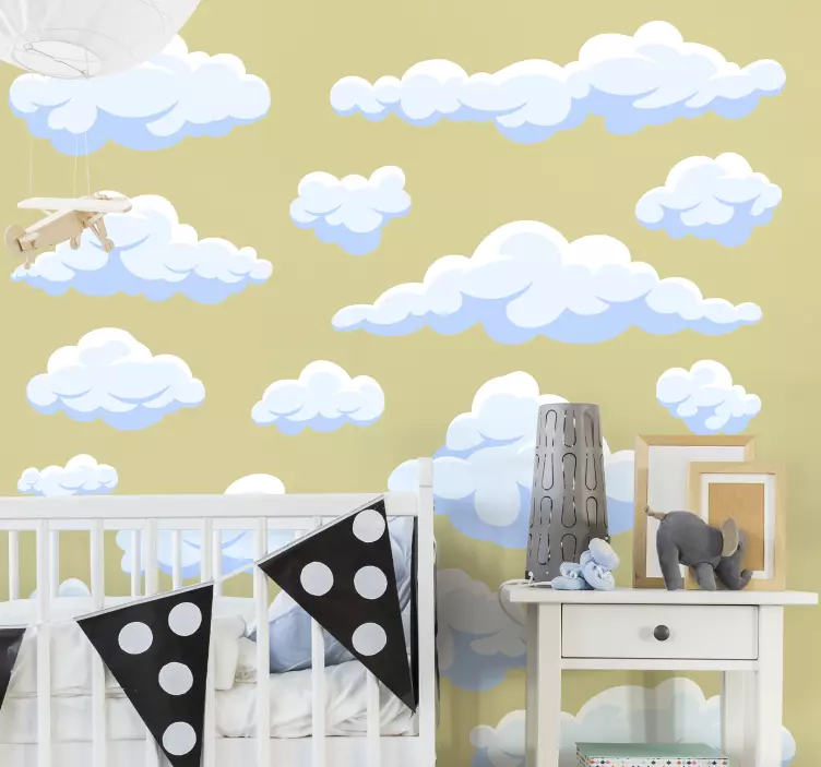 Realistic clouds Childrens Bedroom Sticker - TenStickers