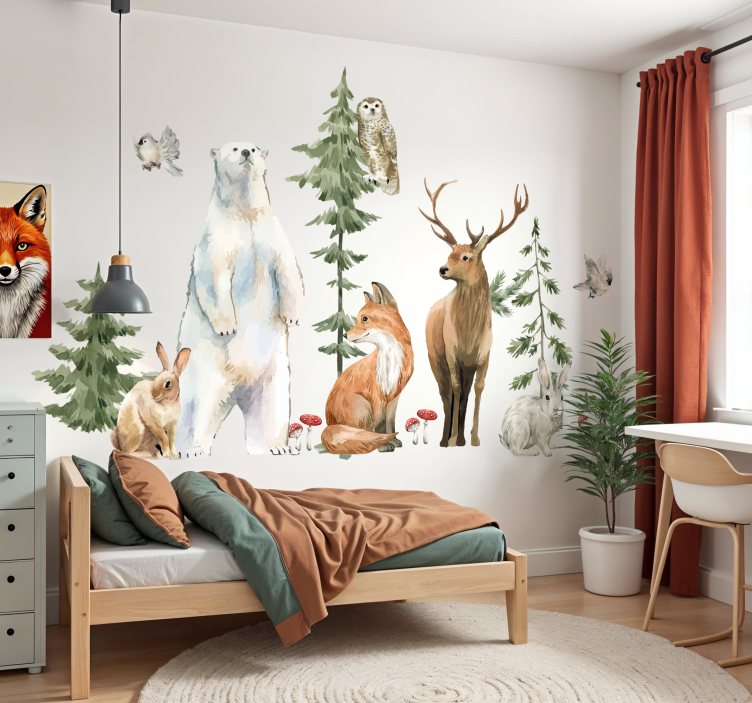 Realistic forest wall decal - TenStickers