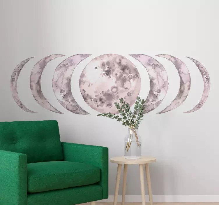 Realistic gray moon wall sticker - TenStickers