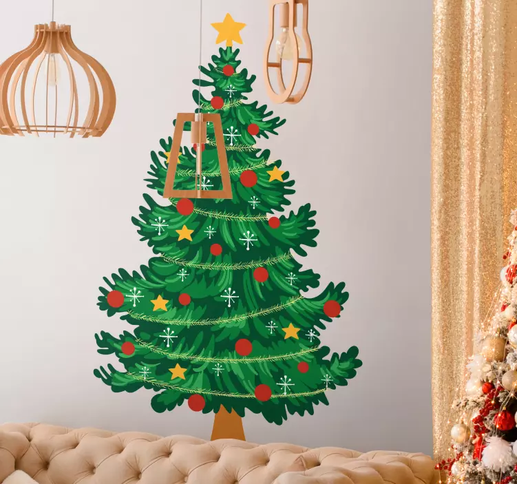 Realistic tree Do it Yourself Christmas decal - TenStickers