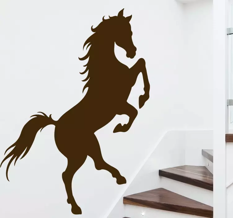 Rearing Horse Outline farm animal sticker - TenStickers