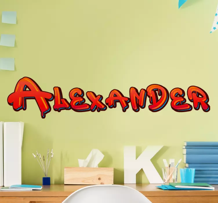 Red Graffiti urban sticker - TenStickers