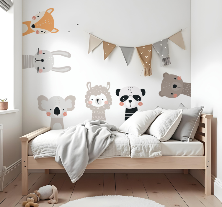 Scandinavian animals pack wall decal - TenStickers