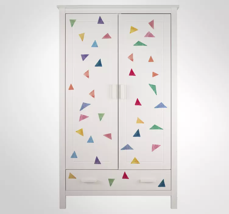 Scattered Triangles Stickers - TenStickers