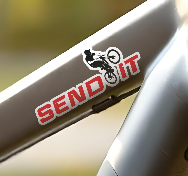 Send it funny  bike sticker - TenStickers