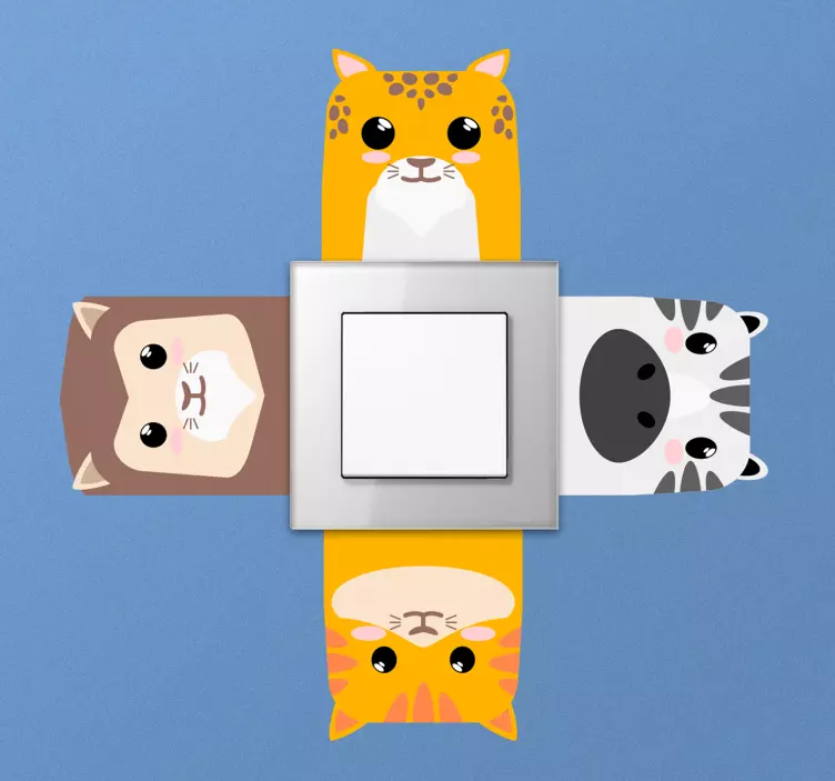 Set of animals light switch sticker - TenStickers
