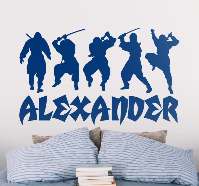 Set of Ninja silhouette video game decal - TenStickers