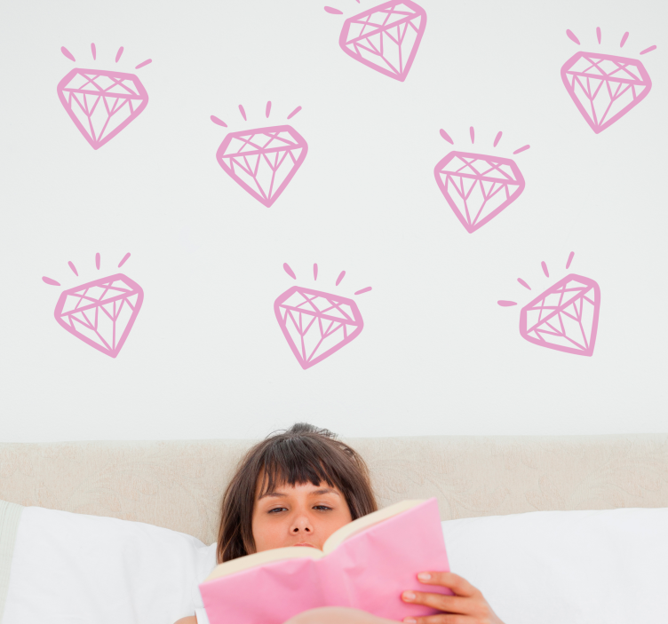 Shining diamonds wall sticker - TenStickers