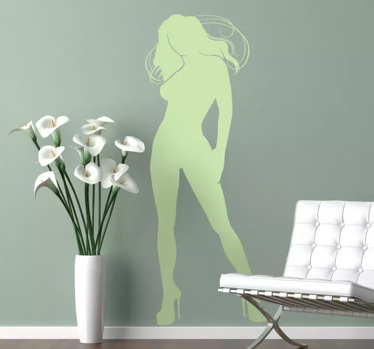 Silhouette Model Wall Sticker - TenStickers