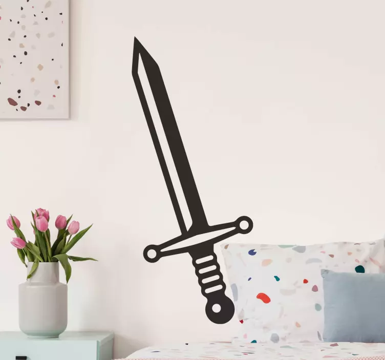 Simple sword object sticker - TenStickers