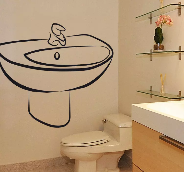Sink Wall Sticker - TenStickers
