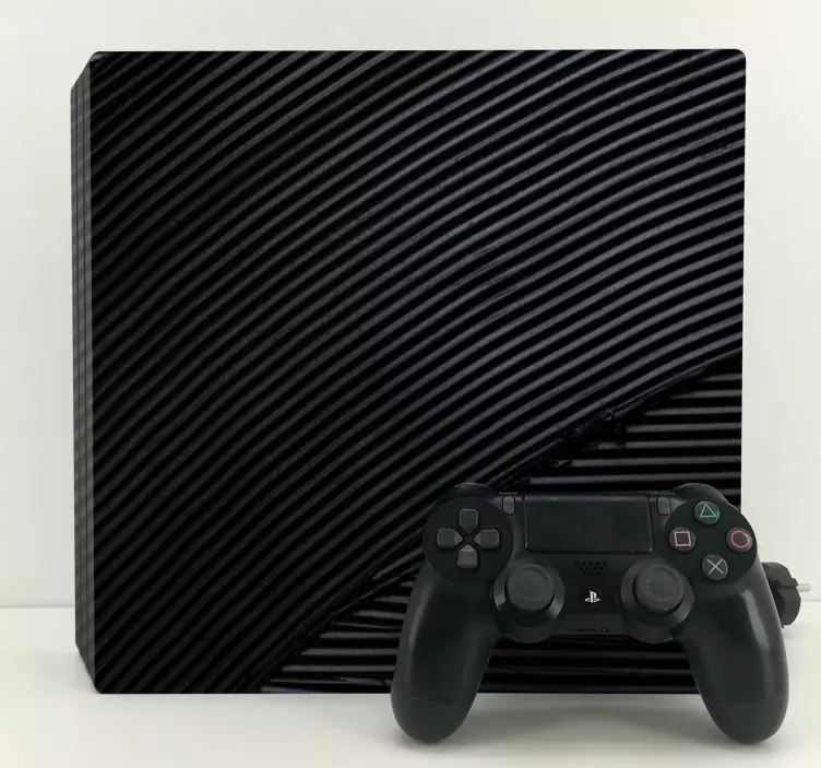 Solid matte black PS4 vinyl sticker - TenStickers