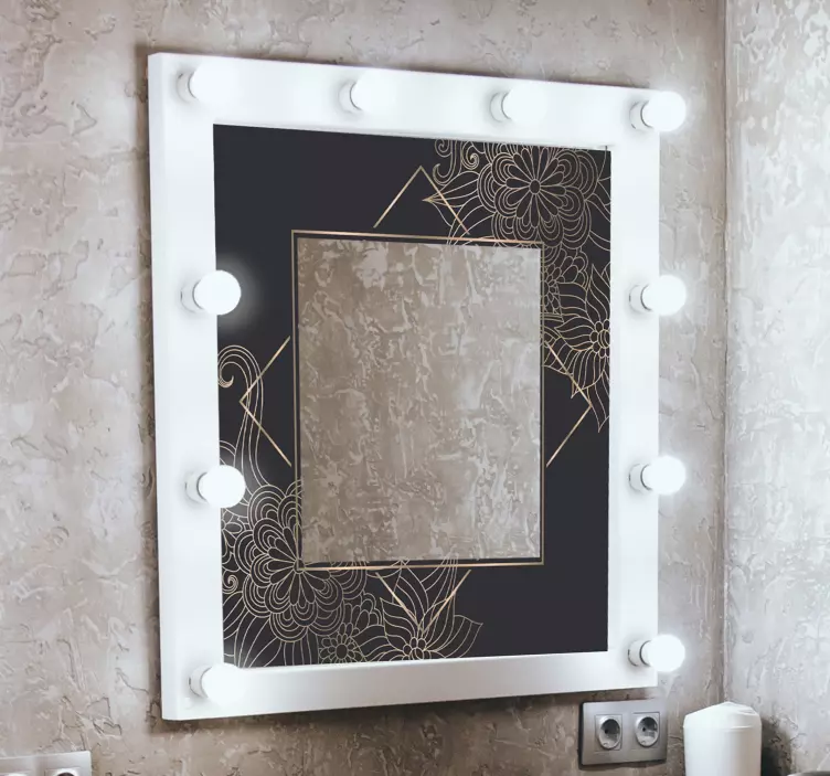 spring flowers mirror sticker - TenStickers