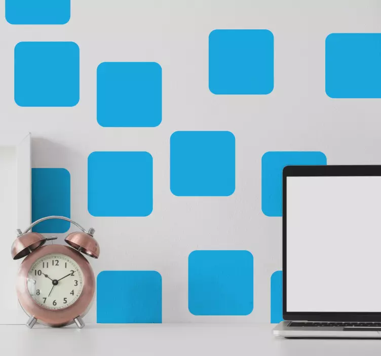 Square basic pattern wall sticker - TenStickers