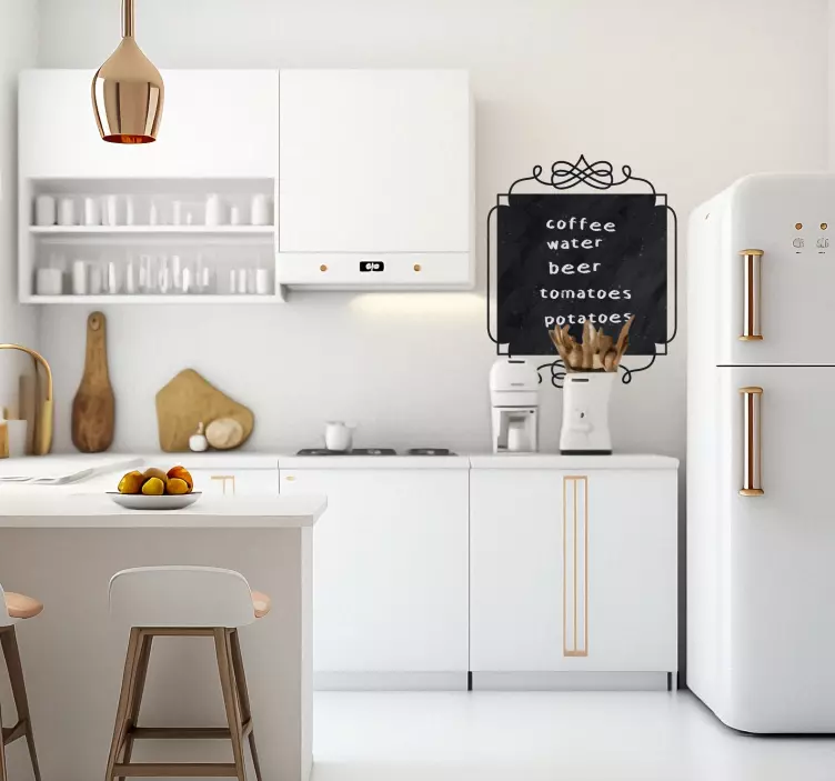 Square vintage blackboard  sticker - TenStickers