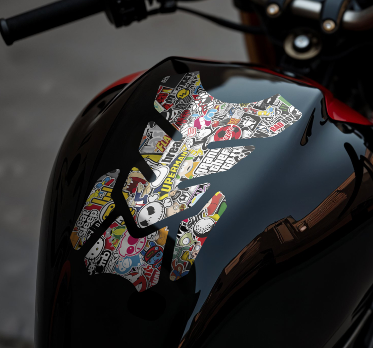 Sticker bomb motorbike sticker - TenStickers