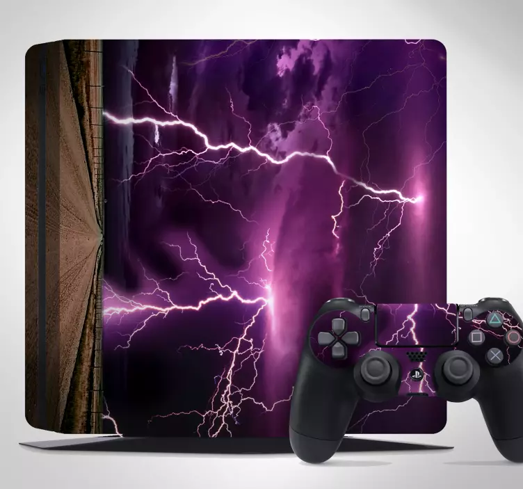 Stormy lightening design ps4 skin - TenStickers