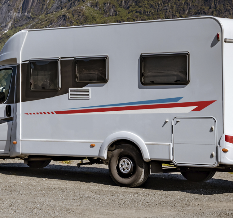 Stripes side caravan decal - TenStickers