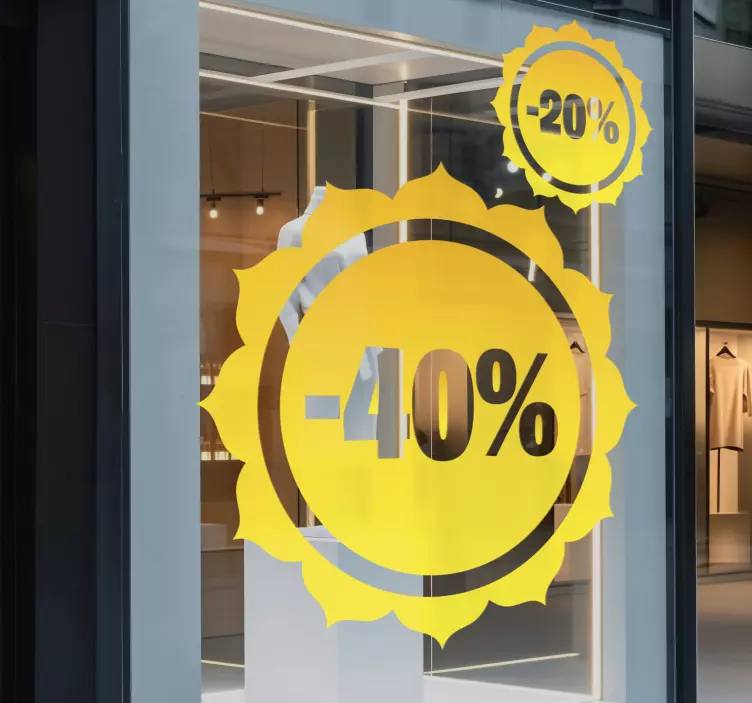 summer sun discount sale sticker - TenStickers