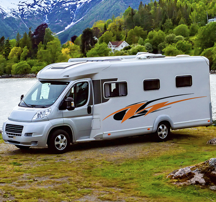 Swoosh side caravan decal - TenStickers