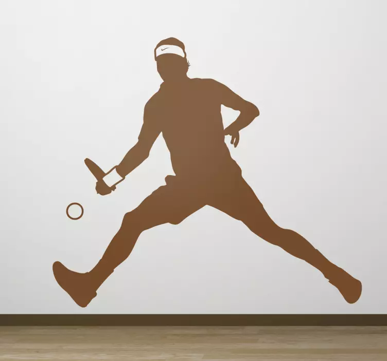 Tennis Player Silhouette Sports Wall Sticker - TenStickers