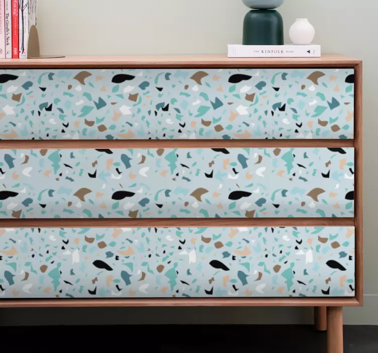 Terrazzo style design furniture sticker - TenStickers