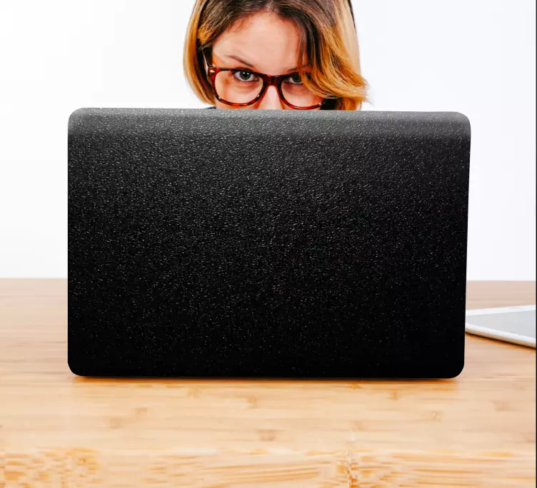 Textured black surface laptop skin - TenStickers