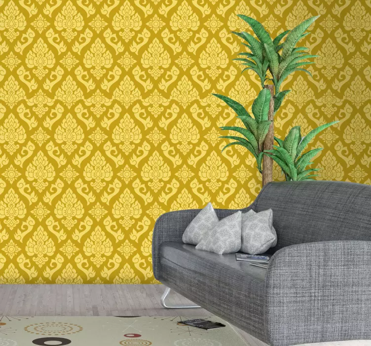 Thai pattern Wall Mural sticker - TenStickers